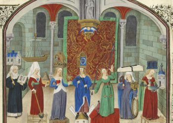 mobileseekers_virtudes Virtudes teologales y cardinales, Manuscrito de Aristóteles. (2ª mitad S.XV). Bibliothéque Municipale de Rouen